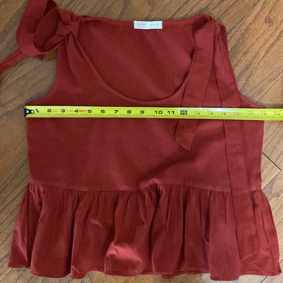 Romwe Orange brick sleeveless cropped top - Size Medium - Picture 7 of 8